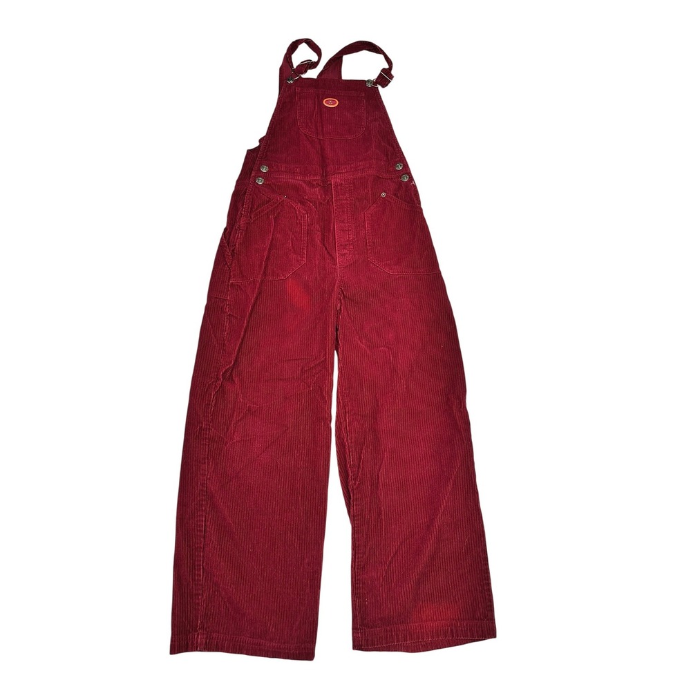 Vintage 80s 90s Duck Head Kids Corduroy Overalls Wide Wale Bib Overalls L 14